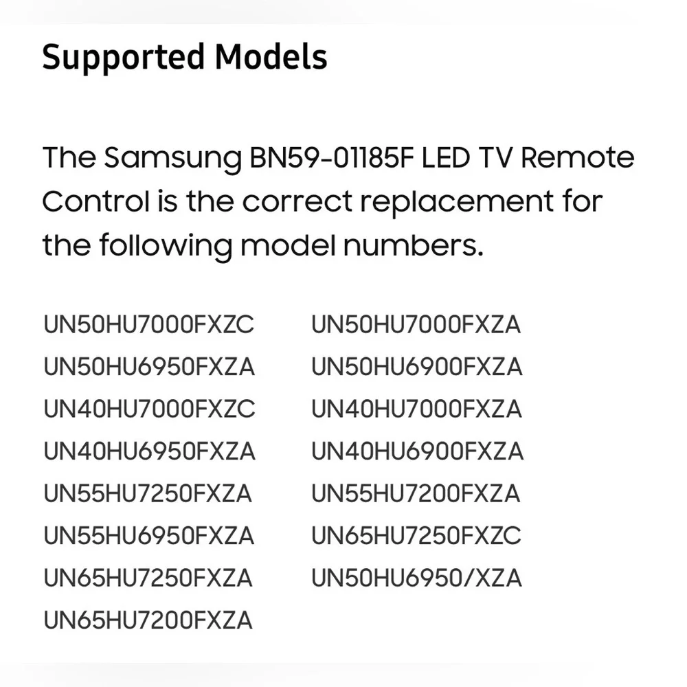 Samsung BN59-01185F Smart Touch TV‎ remote control.